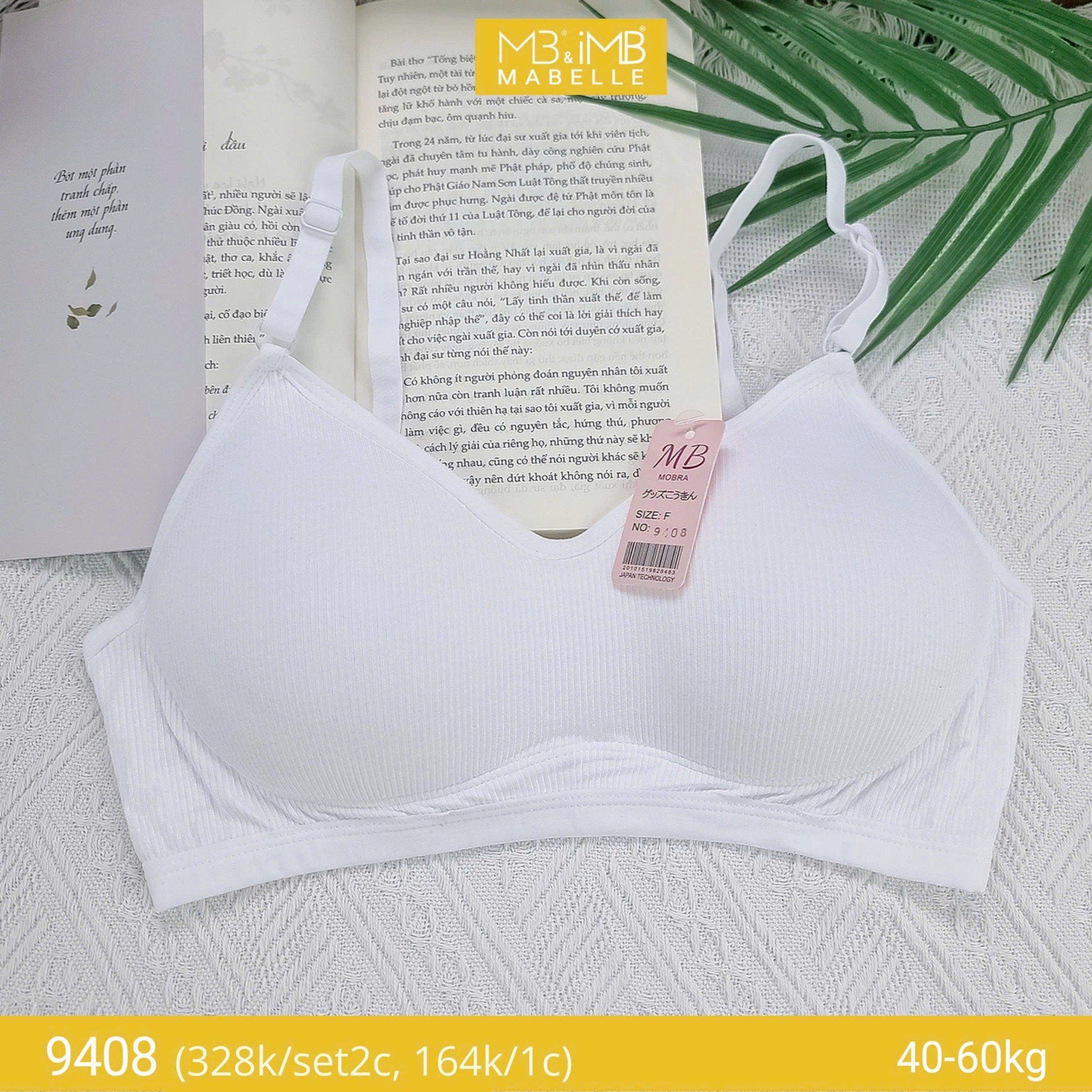 Áo lót học sinh MB 9408 mút liền thoáng khí, điều hòa, không gọng