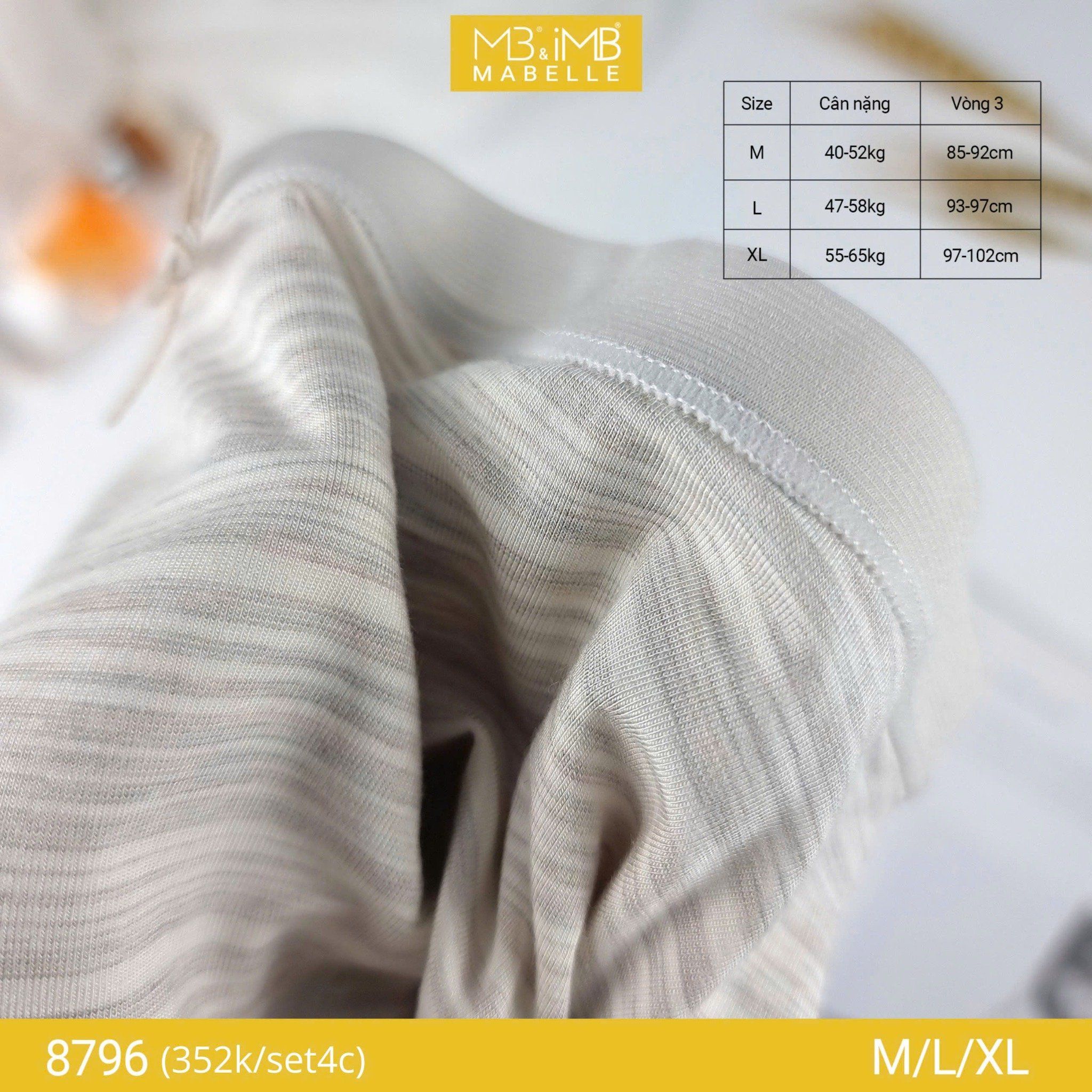 Quần lót kháng khuẩn làm mát MB 8796 cạp vừa