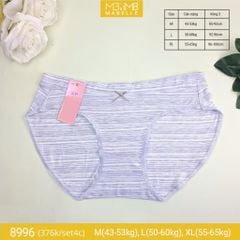 Quần lót cotton kháng khuẩn tàng hình MB 8996 cạp vừa