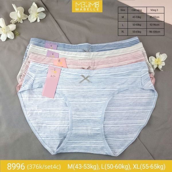 Quần lót cotton kháng khuẩn tàng hình MB 8996 cạp vừa
