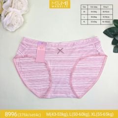 Quần lót cotton kháng khuẩn tàng hình MB 8996 cạp vừa