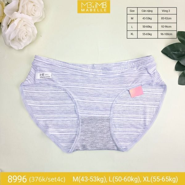 Quần lót cotton kháng khuẩn tàng hình MB 8996 cạp vừa
