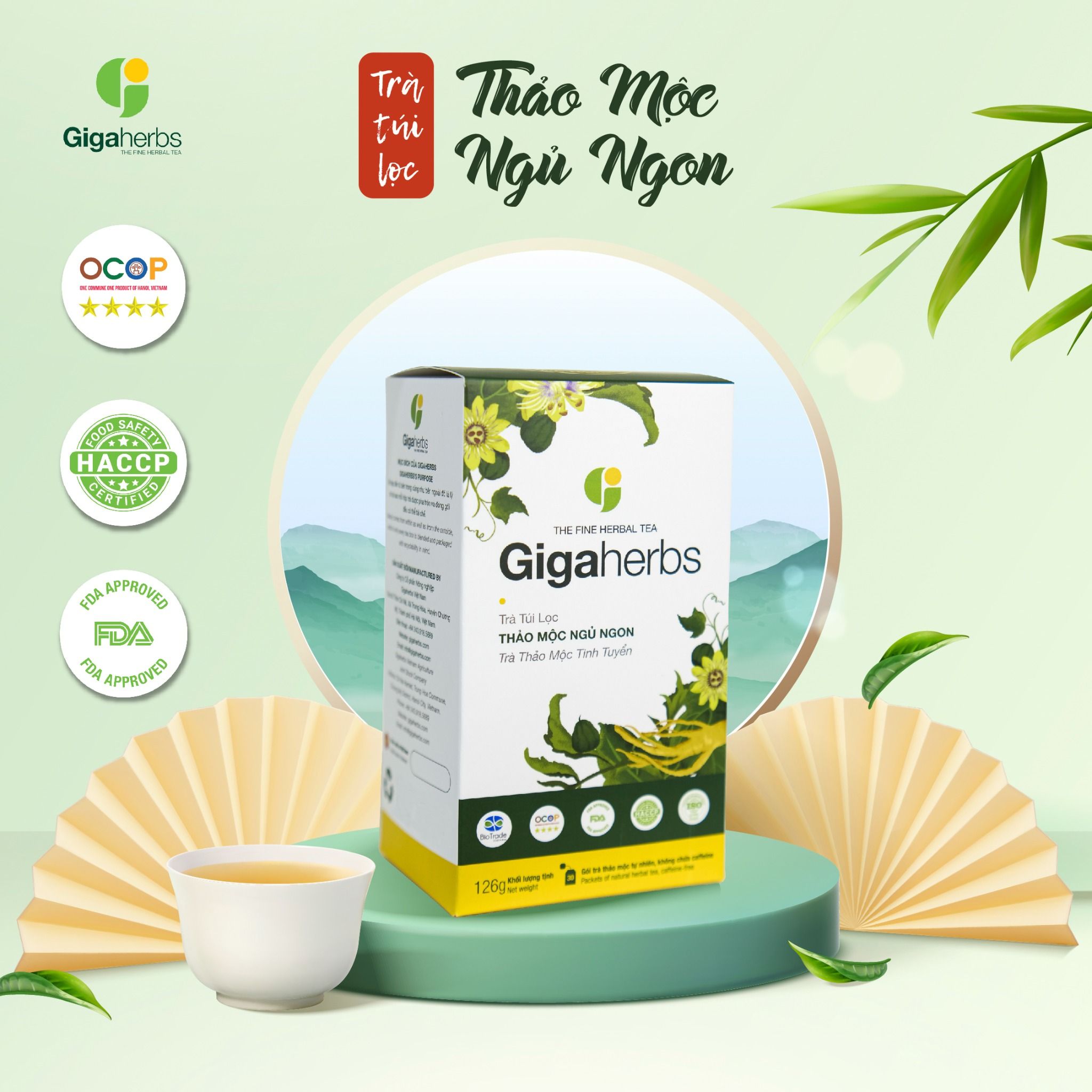  Trà Thảo Mộc Ngủ Ngon Gigaherbs - Hỗ Trợ Nâng Cao Chất Lượng Giấc Ngủ, Giảm Căng Thẳng Mệt Mỏi - Sản Phẩm Chính Hãng 