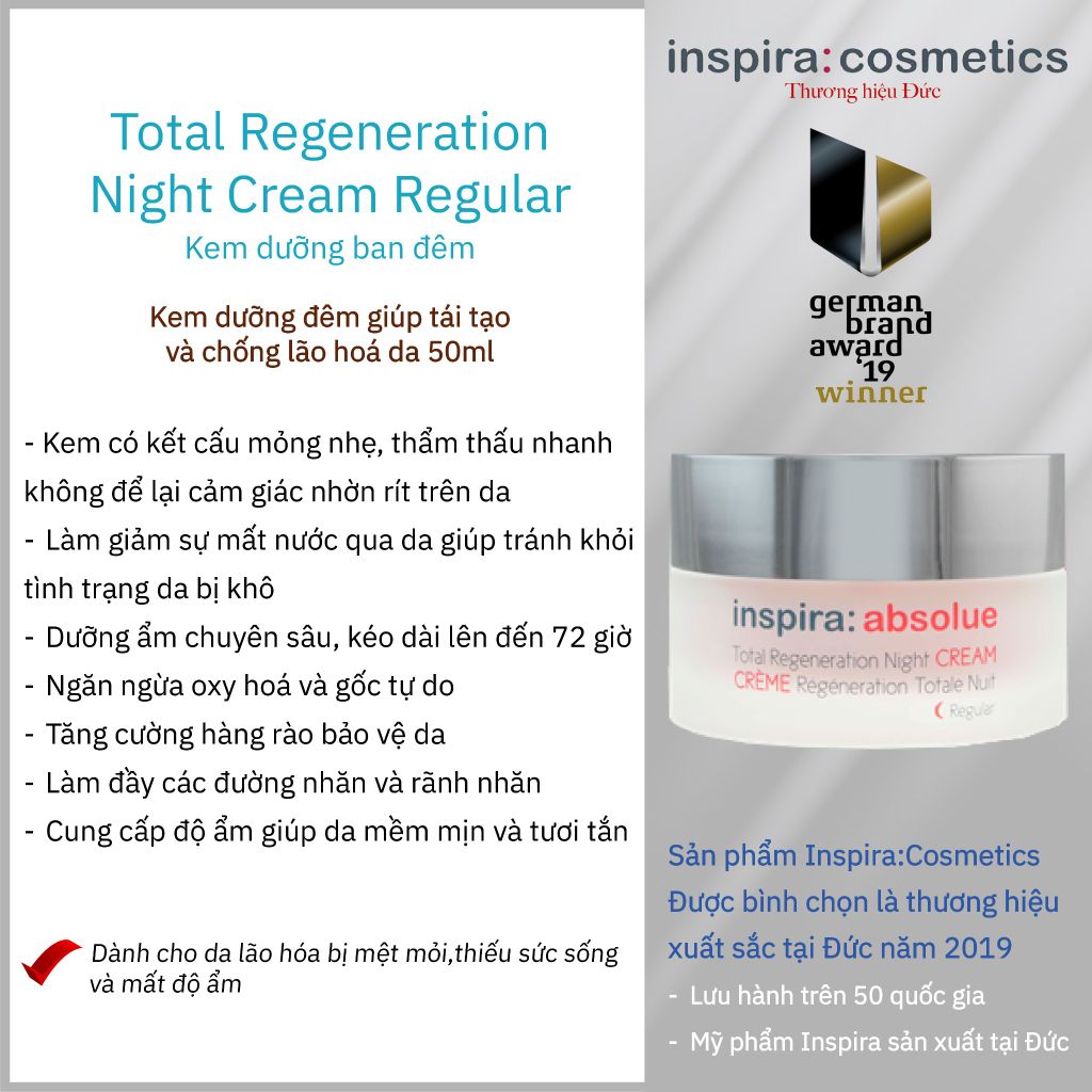 Mã SP: 5300N - Total Regeneration Night Cream Regular (50ml)