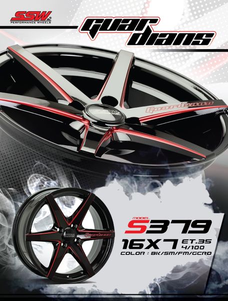 Mâm xe SSW S379 16 inch 5x114.3 dành cho các dòng xe Toyota, Mazda, Honda, Hyundai, Kia