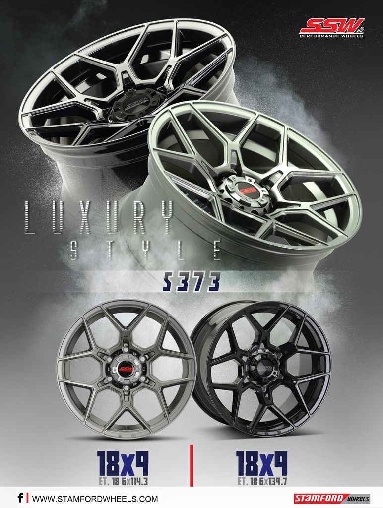 Mâm xe SSW S373 18 inch 6x139.7 dành cho các dòng xe Bán tải Ford, Toyota, Mitsubishi, Nissan