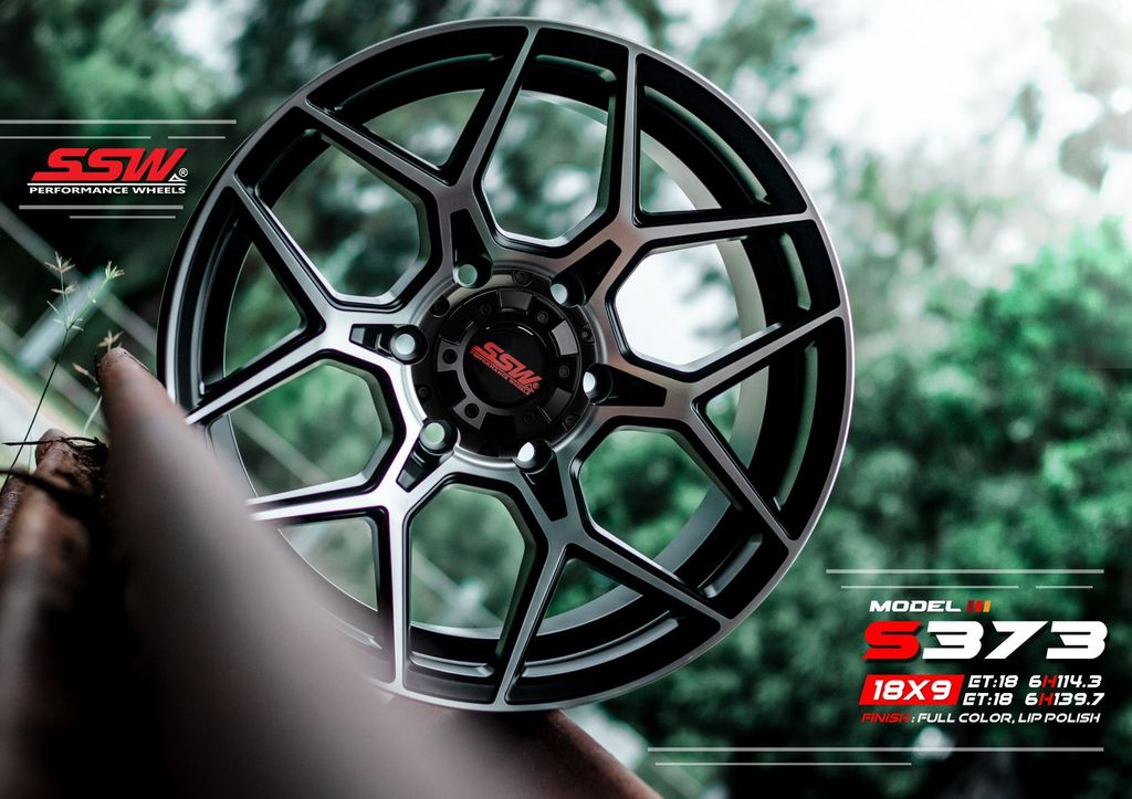 Mâm xe SSW S373 18 inch 6x139.7 dành cho các dòng xe Bán tải Ford, Toyota, Mitsubishi, Nissan
