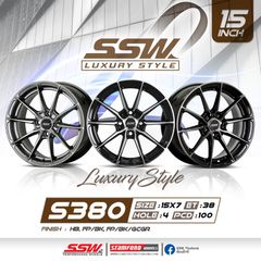 Mâm xe SSW S380 15 inch 4x100 dành cho các dòng xe Toyota, Mazda, Honda, Hyundai, Kia