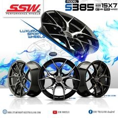 Mâm xe SSW S385 15 inch 4x100 dành cho các dòng xe Toyota, Mazda, Honda, Hyundai, Kia