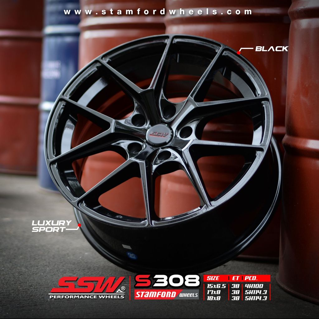 Mâm xe SSW S308 18 inch 5x114.3 dành cho các dòng xe Kia, Hyundai, Toyota, Mazda