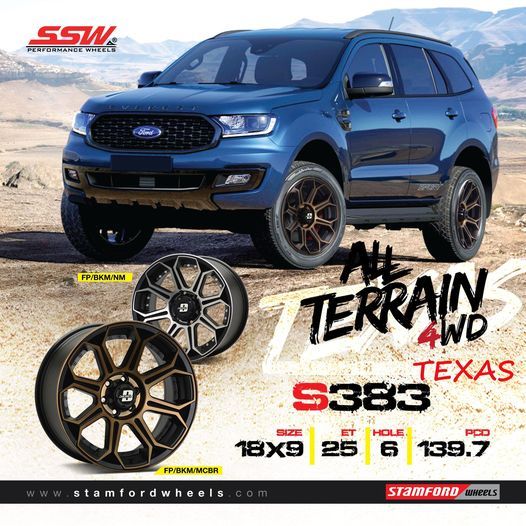 Mâm xe SSW Diesel Texas 18 inch 6x139.7 dành cho các dòng xe Bán tải Ford, Toyota, Mitsubishi, Nissan