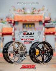 Mâm xe SSW S331 15 inch 4x100 dành cho các dòng xe Toyota, Mazda, Honda, Hyundai, Kia