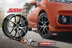 Mâm xe SSW S308 15 inch 4x100 dành cho các dòng xe Kia, Hyundai, Toyota, Mazda