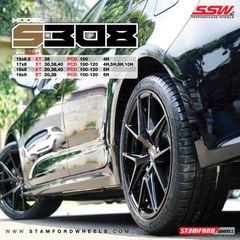 Mâm xe SSW S308 15 inch 4x100 dành cho các dòng xe Kia, Hyundai, Toyota, Mazda