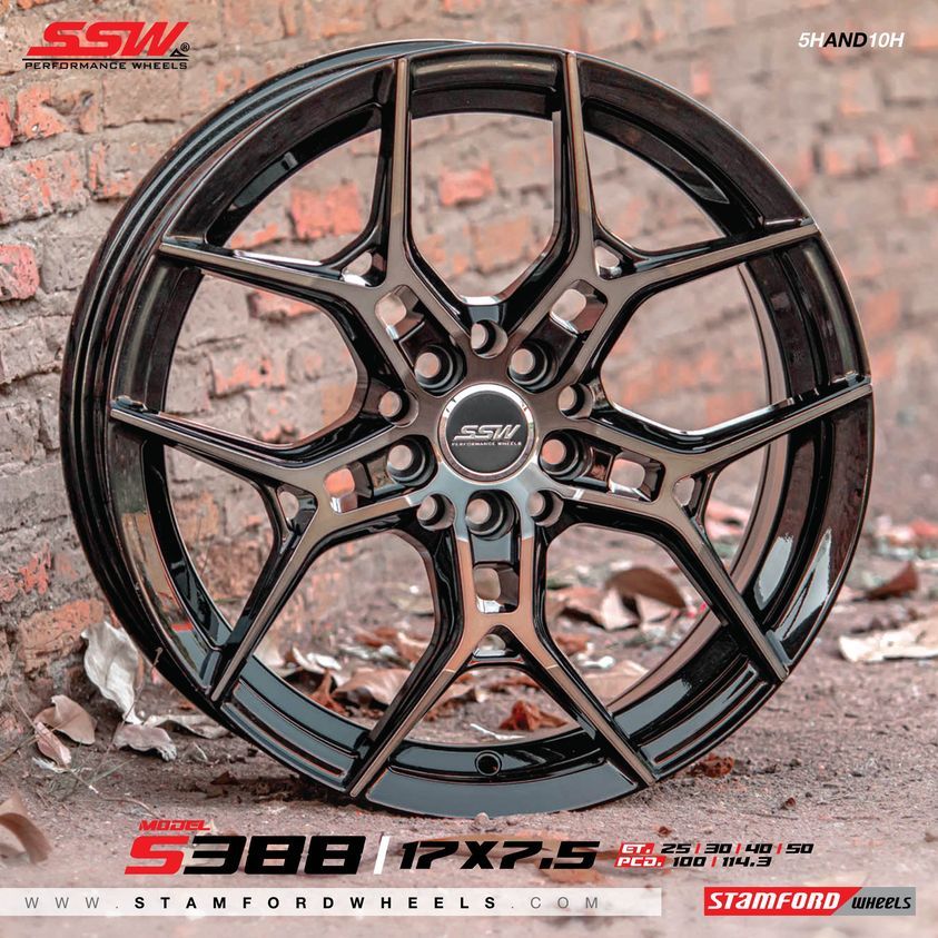 Mâm xe SSW S388 17 inch 5x114.3 dành cho các dòng xe Toyota, Mazda, Honda, Hyundai, Kia