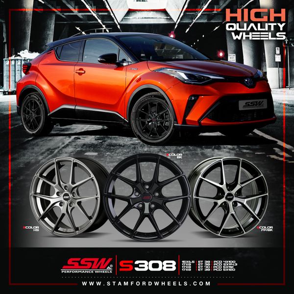 Mâm xe SSW S308 18 inch 5x114.3 dành cho các dòng xe Kia, Hyundai, Toyota, Mazda