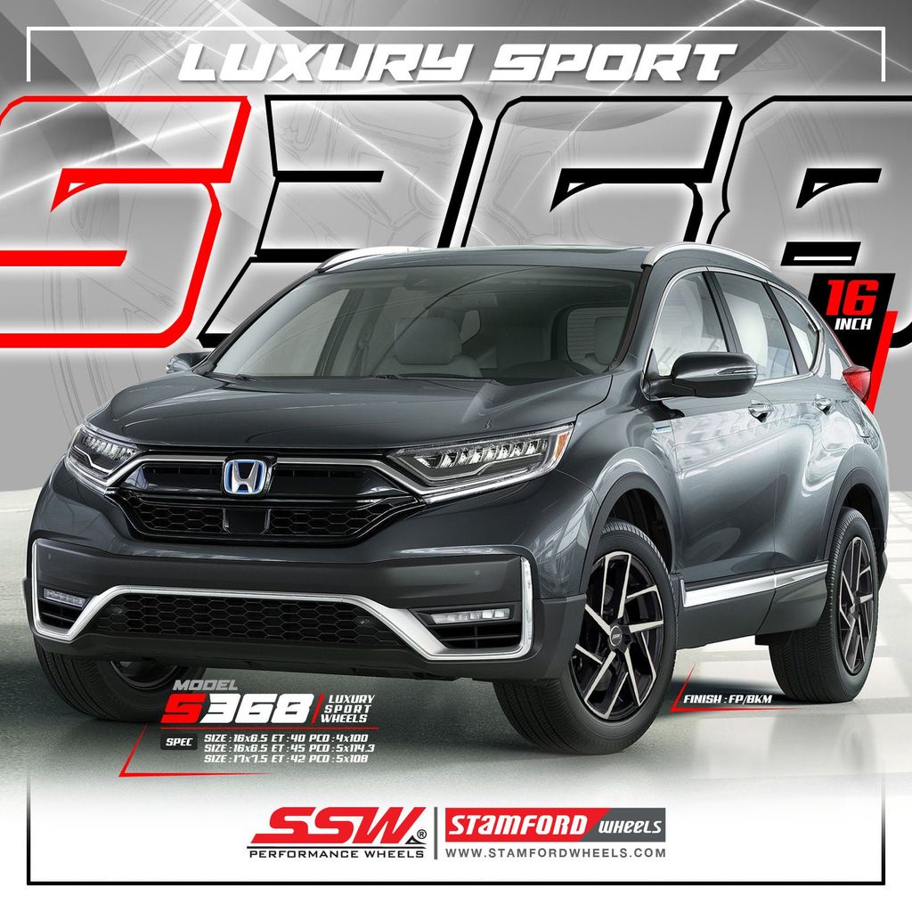 Mâm xe SSW S368 17 inch 5x114.3 dành cho các dòng xe Toyota, Mazda, Honda, Hyundai, Kia