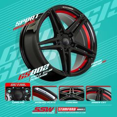 Mâm xe SSW GS802 18 inch 5x114.3 dành cho các dòng xe Toyota, Mazda, Honda, Hyundai, Kia