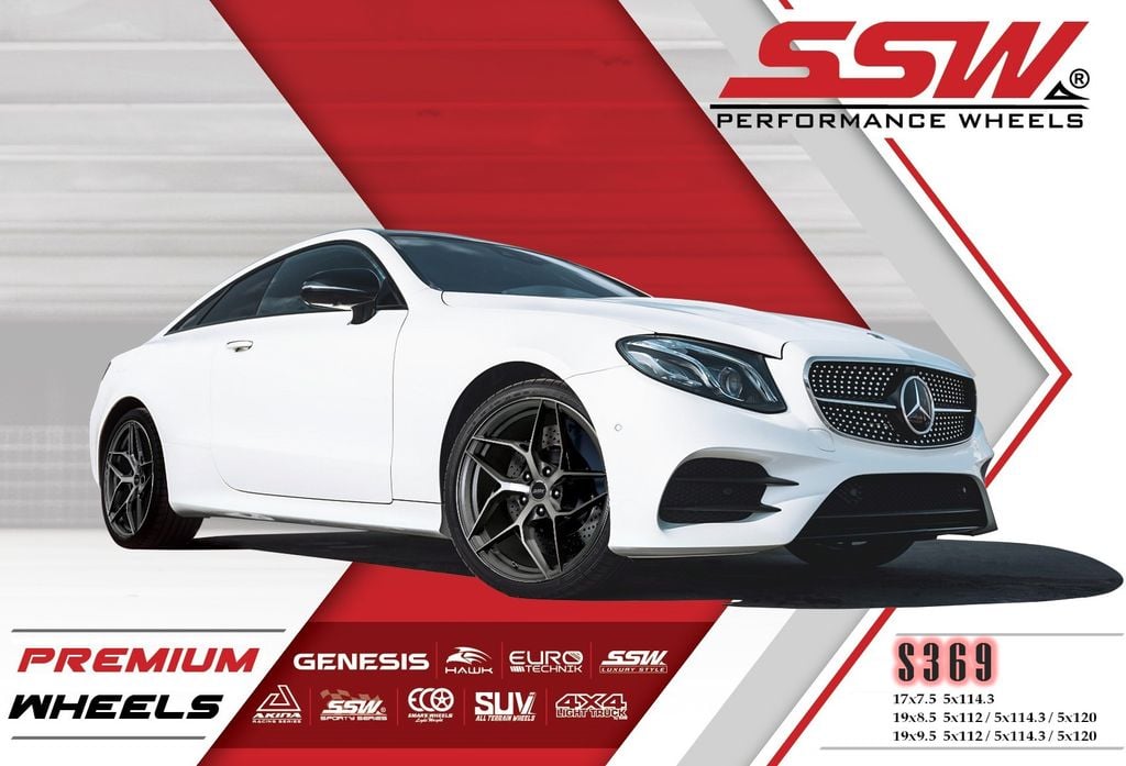 Mâm xe SSW S369 19 inch 5x114.3 dành cho các dòng xe Kia, Hyundai, Toyota, Mazda