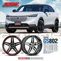 Mâm xe SSW GS802 18 inch 5x114.3 dành cho các dòng xe Toyota, Mazda, Honda, Hyundai, Kia