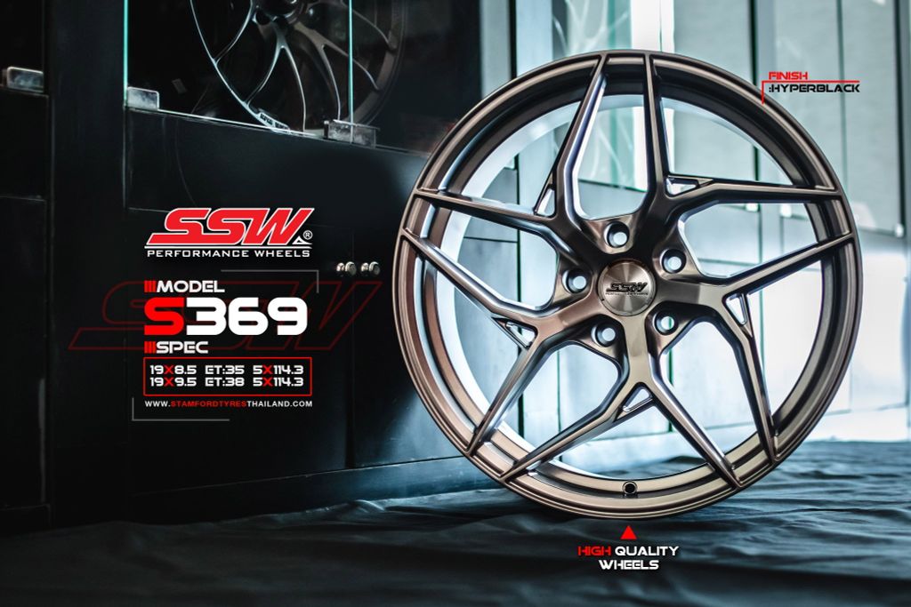 Mâm xe SSW S369 19 inch 5x114.3 dành cho các dòng xe Kia, Hyundai, Toyota, Mazda
