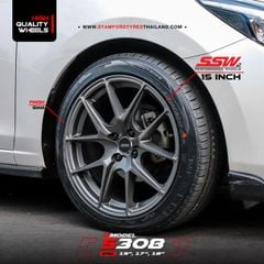 Mâm xe SSW S308 15 inch 4x100 dành cho các dòng xe Kia, Hyundai, Toyota, Mazda