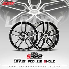 Mâm xe SSW SSW322 18 inch 5x114.3 dành cho các dòng xe Toyota, Mazda, Honda, Hyundai, Kia