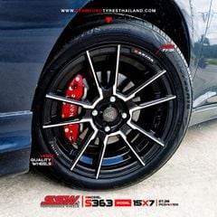 Mâm xe SSW S363 15 inch 4x100 dành cho các dòng xe Toyota, Mazda, Honda, Hyundai, Kia