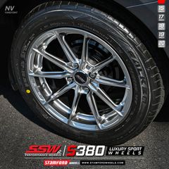 Mâm xe SSW S380 15 inch 4x100 dành cho các dòng xe Toyota, Mazda, Honda, Hyundai, Kia