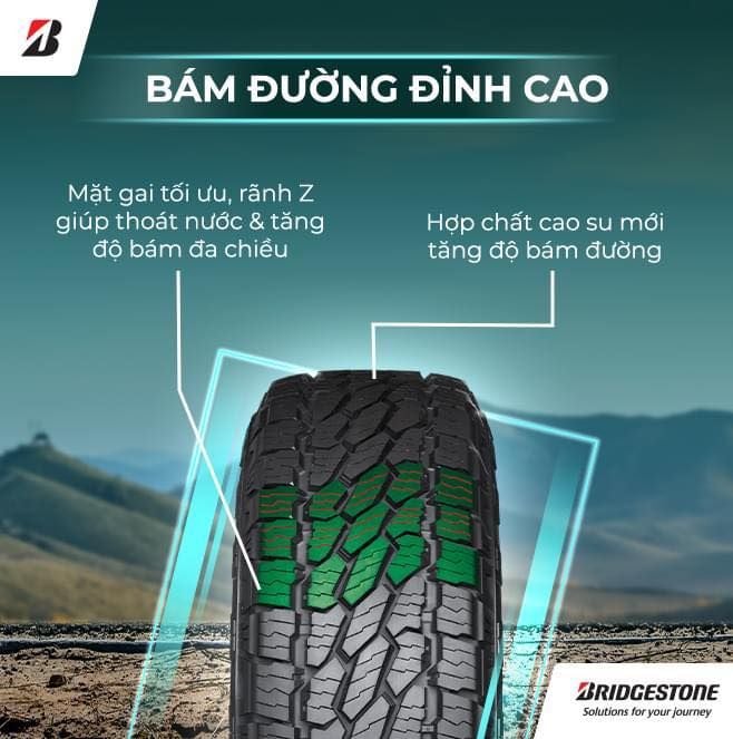 Vỏ xe Bridgestone DUELER ALL-TERRAIN A/T002 255/70R17