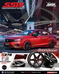 Mâm xe SSW S379 16 inch 4x100 dành cho các dòng xe Toyota, Mazda, Honda, Hyundai, Kia