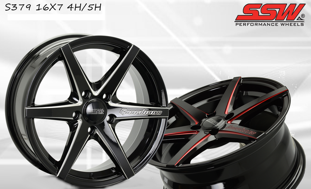 Mâm xe SSW S379 16 inch 5x114.3 dành cho các dòng xe Toyota, Mazda, Honda, Hyundai, Kia
