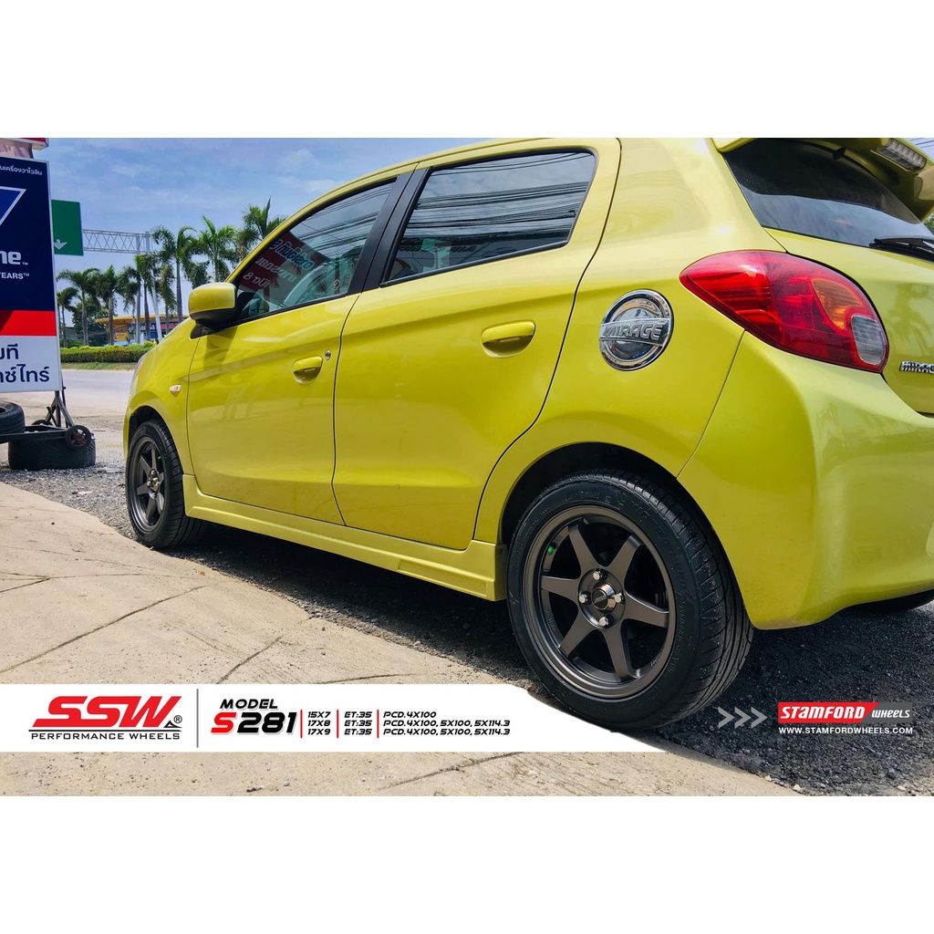 Mâm xe SSW S281 17 inch 4x100 dành cho các dòng xe Kia, Hyundai, Toyota, Mazda, Honda