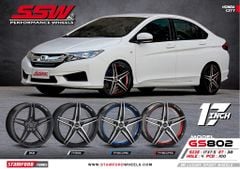 Mâm xe SSW GS802 17 inch 4x100 dành cho các dòng xe Honda, Toyota, Hyundai, Kia