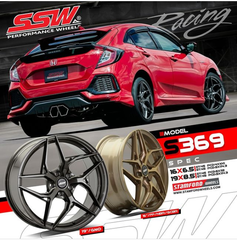 Mâm xe SSW S369 16 inch 5x114.3 dành cho các dòng xe Kia, Hyundai, Toyota, Mazda