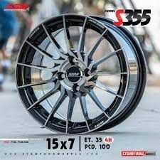Mâm xe SSW S355 15 inch 4x100 dành cho các dòng xe Toyota, Mazda, Honda, Hyundai, Kia