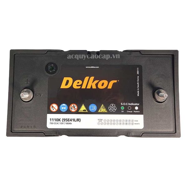 Ăc quy Delkor 1110K (cọc bulon-vít)