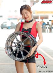 Mâm xe SSW S380 15 inch 4x100 dành cho các dòng xe Toyota, Mazda, Honda, Hyundai, Kia
