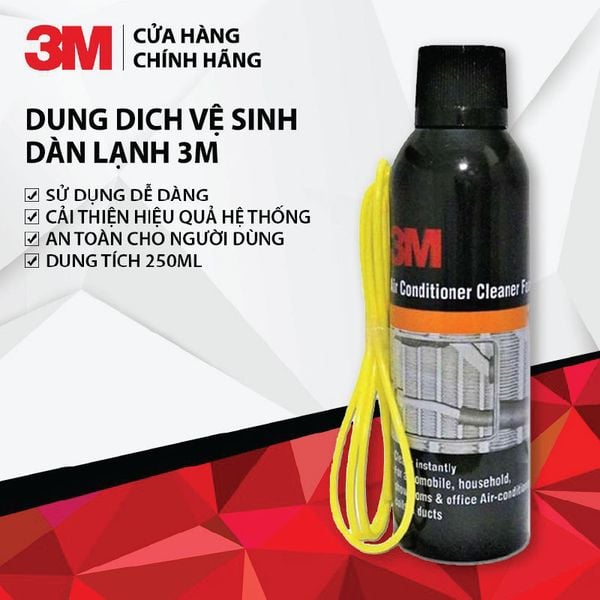 Dung Dịch Vệ Sinh Dàn Lạnh Ô Tô 3M Air Conditioner Cleaner Foam 250ml