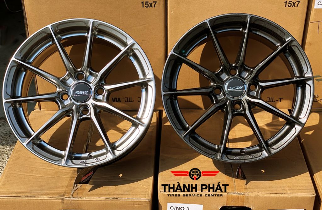 Mâm xe SSW S380 15 inch 4x100 dành cho các dòng xe Toyota, Mazda, Honda, Hyundai, Kia