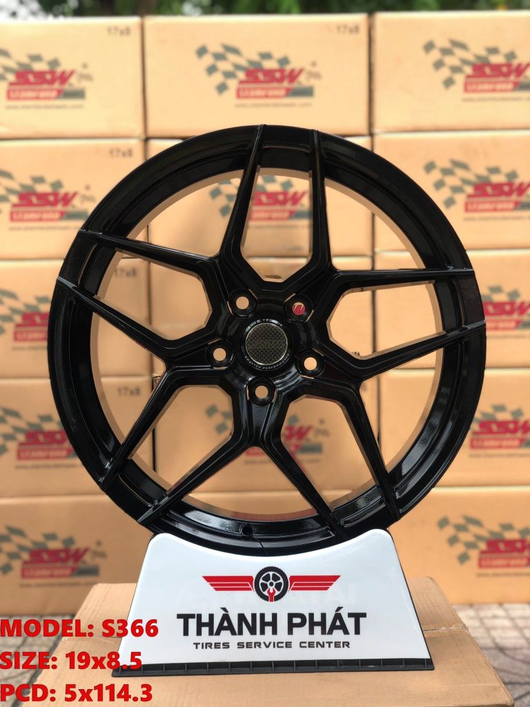 Mâm xe SSW S366 18 inch 5x114.3 dành cho các dòng xe Kia, Hyundai, Toyota, Mazda