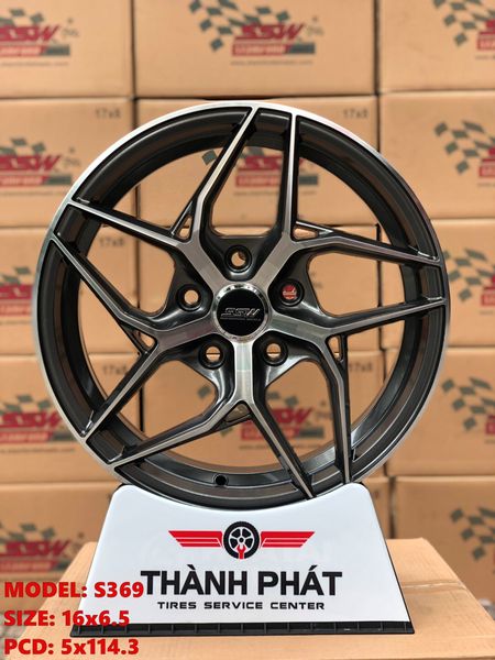 Mâm xe SSW S369 16 inch 5x114.3 dành cho các dòng xe Kia, Hyundai, Toyota, Mazda