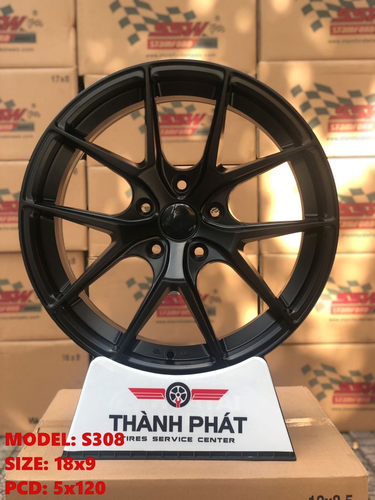 Mâm xe SSW S308 18 inch 5x114.3 dành cho các dòng xe Kia, Hyundai, Toyota, Mazda