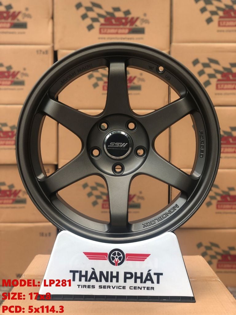 Mâm xe SSW S281 17 inch 5x114.3 dành cho các dòng xe Kia, Hyundai, Toyota, Mazda, Honda