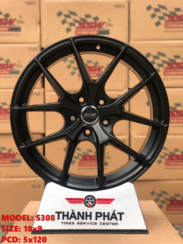 Mâm xe SSW S308 18 inch 5x114.3 dành cho các dòng xe Kia, Hyundai, Toyota, Mazda