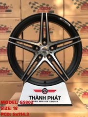 Mâm xe SSW GS802 18 inch 5x114.3 dành cho các dòng xe Toyota, Mazda, Honda, Hyundai, Kia