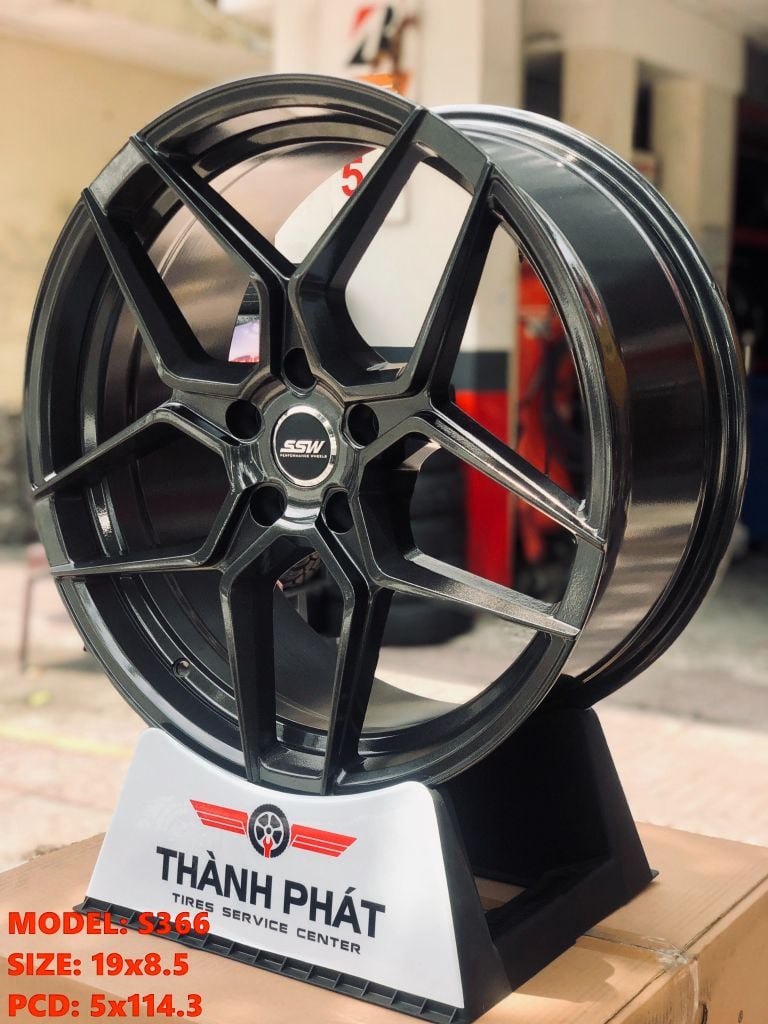 Mâm xe SSW S366 19 inch 5x114.3 dành cho các dòng xe Kia, Hyundai, Toyota, Mazda