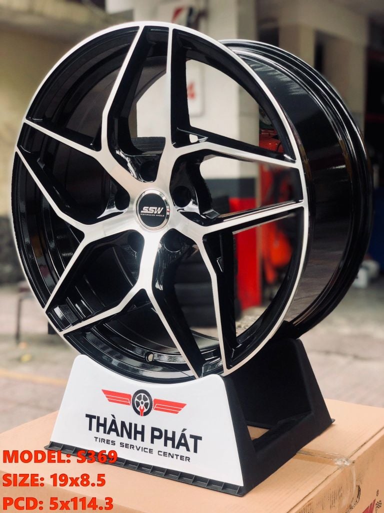 Mâm xe SSW S369 19 inch 5x114.3 dành cho các dòng xe Kia, Hyundai, Toyota, Mazda