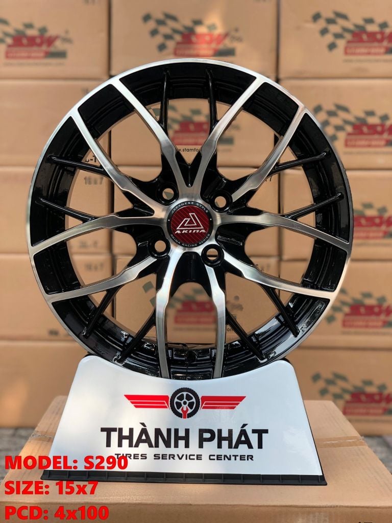 Mâm xe SSW S290 15 inch 4x100 dành cho các dòng xe Kia, Hyundai, Toyota, Mazda