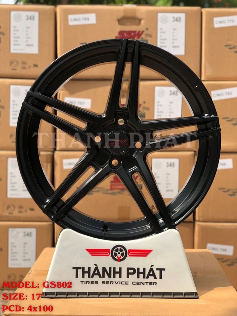 Mâm xe SSW GS802 17 inch 4x100 dành cho các dòng xe Honda, Toyota, Hyundai, Kia